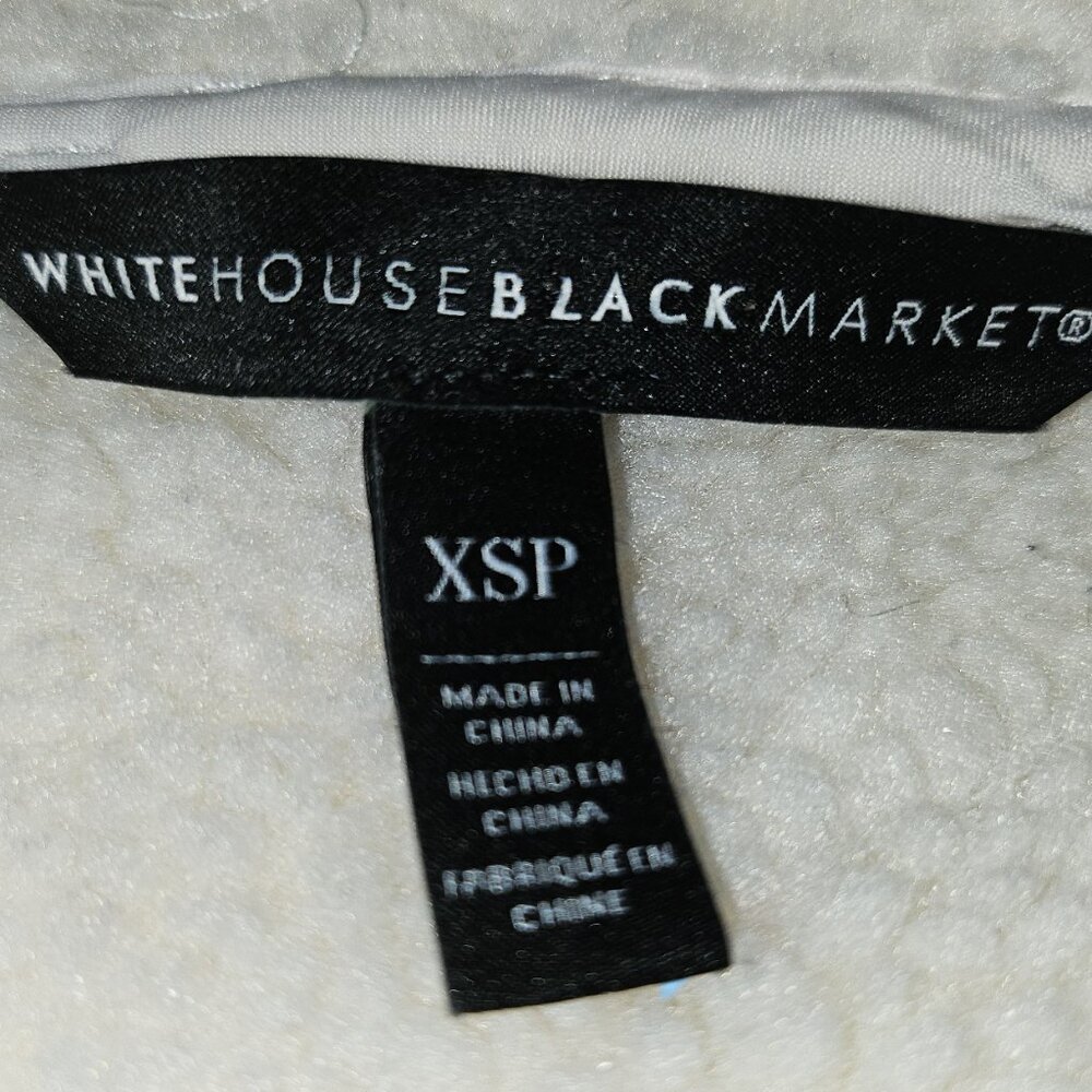 WHBM ECRU/CREAM FAUX SHEARLING STYLE ASYMMWTRICAL HIP LENGTH JACKET SIZE XSP - Picture 15 of 16